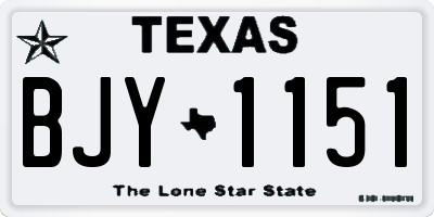 TX license plate BJY1151