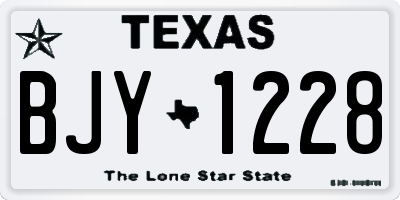 TX license plate BJY1228