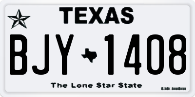 TX license plate BJY1408