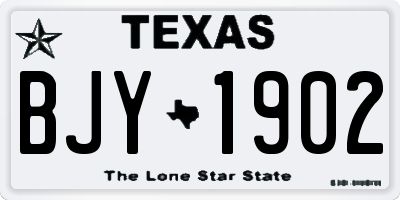 TX license plate BJY1902