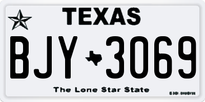 TX license plate BJY3069