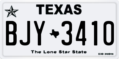 TX license plate BJY3410