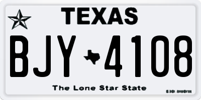 TX license plate BJY4108
