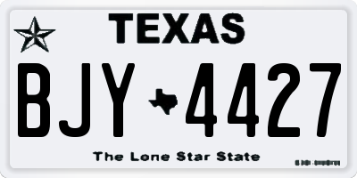 TX license plate BJY4427