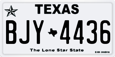 TX license plate BJY4436