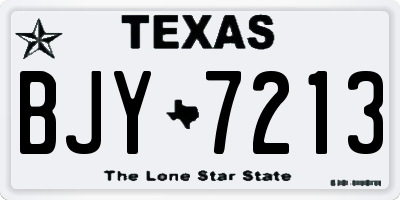 TX license plate BJY7213