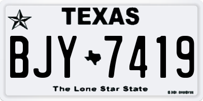 TX license plate BJY7419