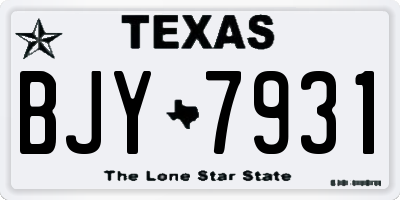 TX license plate BJY7931