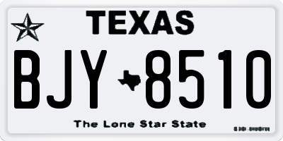 TX license plate BJY8510