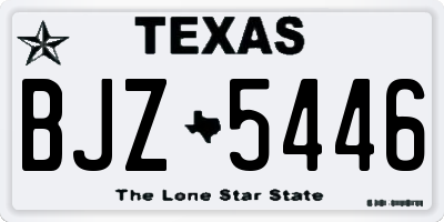 TX license plate BJZ5446