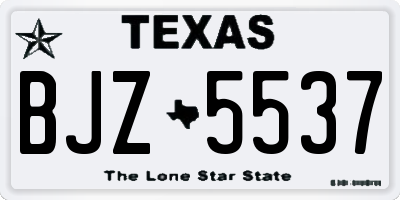 TX license plate BJZ5537