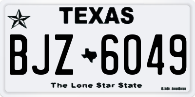TX license plate BJZ6049