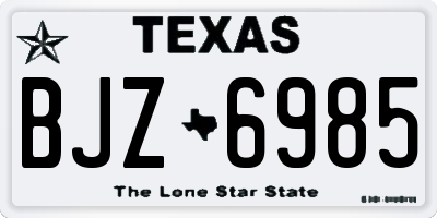 TX license plate BJZ6985