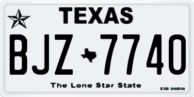 TX license plate BJZ7740