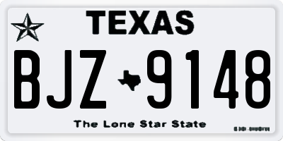 TX license plate BJZ9148