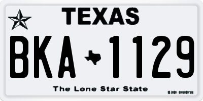 TX license plate BKA1129