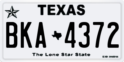 TX license plate BKA4372