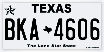 TX license plate BKA4606