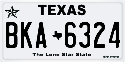 TX license plate BKA6324