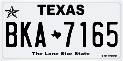 TX license plate BKA7165