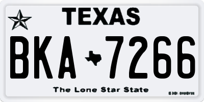 TX license plate BKA7266