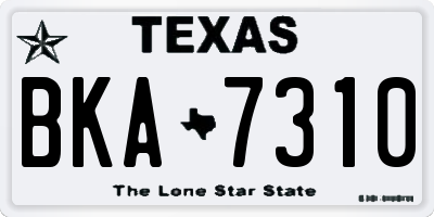 TX license plate BKA7310