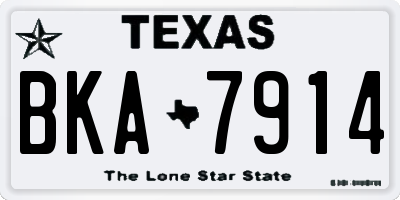 TX license plate BKA7914