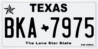 TX license plate BKA7975