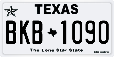 TX license plate BKB1090