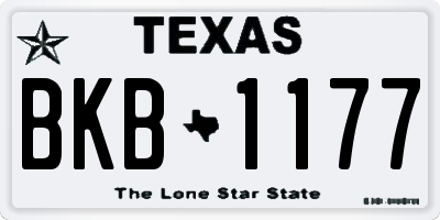 TX license plate BKB1177