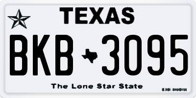TX license plate BKB3095
