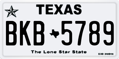 TX license plate BKB5789