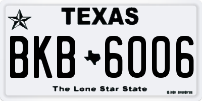 TX license plate BKB6006