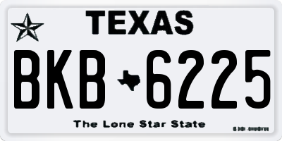 TX license plate BKB6225