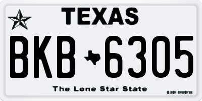 TX license plate BKB6305