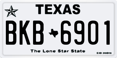TX license plate BKB6901