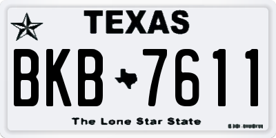 TX license plate BKB7611