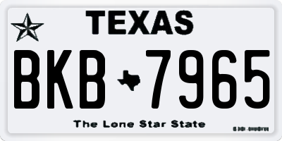 TX license plate BKB7965