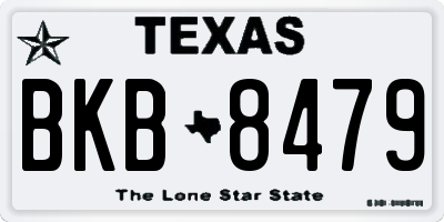 TX license plate BKB8479
