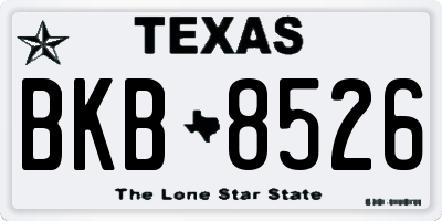 TX license plate BKB8526