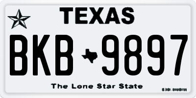 TX license plate BKB9897