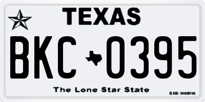 TX license plate BKC0395