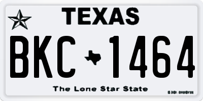 TX license plate BKC1464