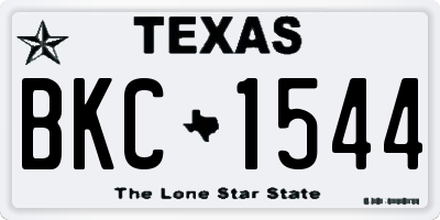 TX license plate BKC1544