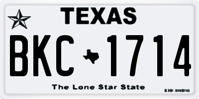 TX license plate BKC1714