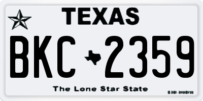 TX license plate BKC2359