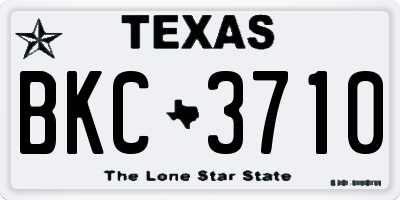 TX license plate BKC3710