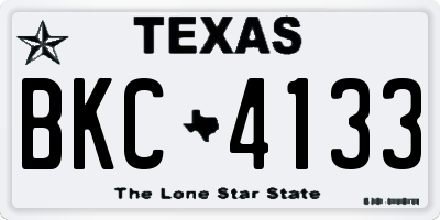 TX license plate BKC4133