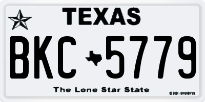 TX license plate BKC5779