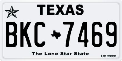 TX license plate BKC7469